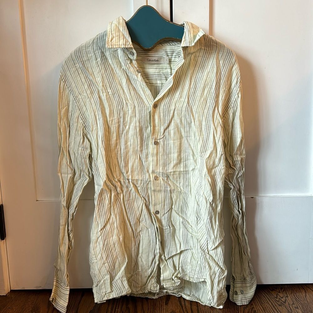 CALVIN KLEIN 100% LINEN L